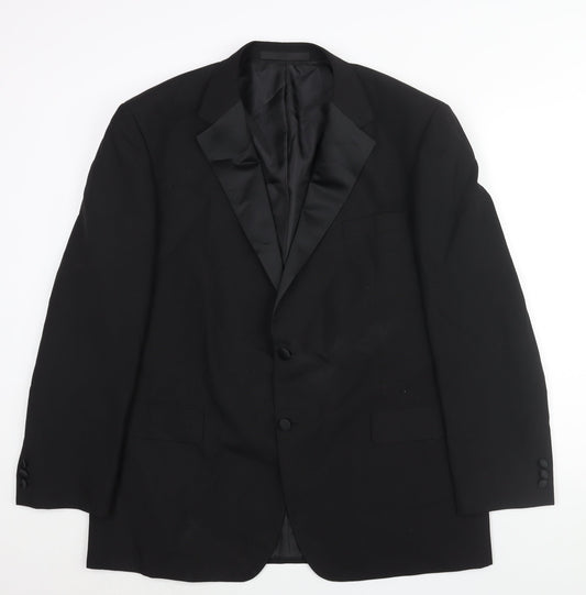 Mens UK Size 44 Marks and Spencer Regular Black Suit Tuxedo