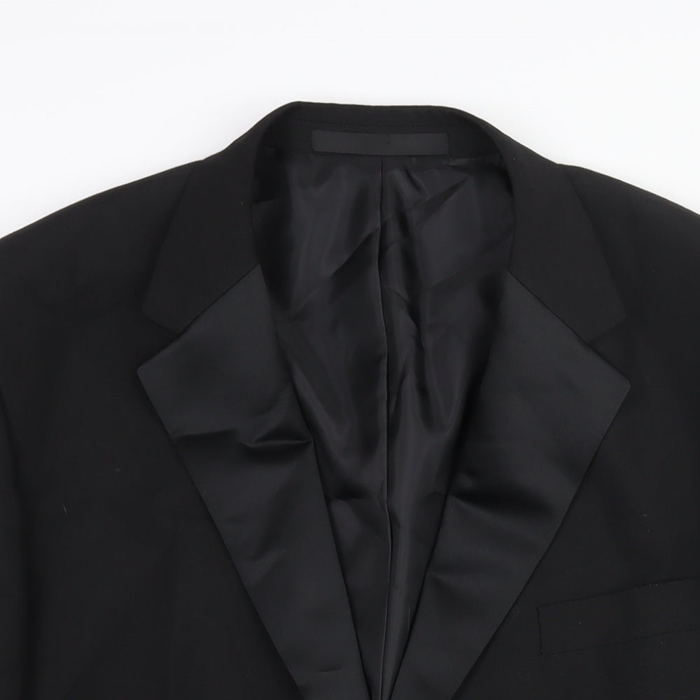 Mens UK Size 44 Marks and Spencer Regular Black Suit Tuxedo