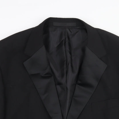 Mens UK Size 44 Marks and Spencer Regular Black Suit Tuxedo