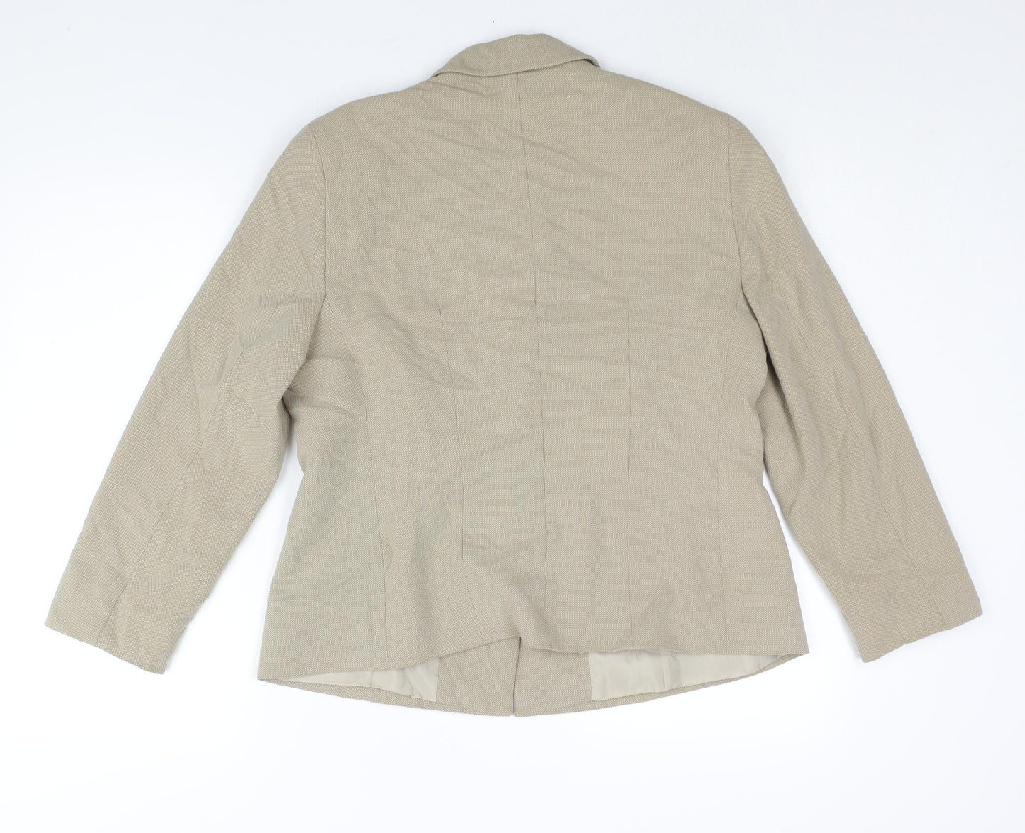 Marks and Spencer Womens Beige Jacket Blazer Size 16 Button