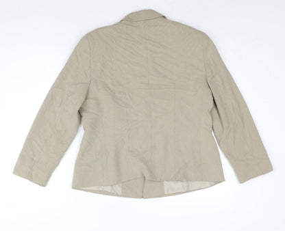 Marks and Spencer Womens Beige Jacket Blazer Size 16 Button