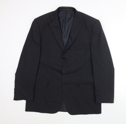 Mens UK Size 42 Marks and Regular Blue Suit Jacket
