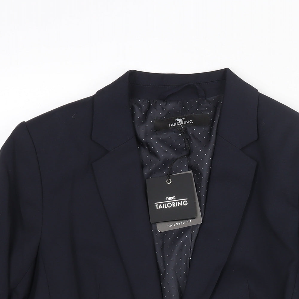 NEXT Womens Blue Polyester Jacket Suit Jacket Size 10