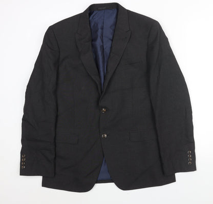 Mens UK Size 40 Fellini Regular Black Suit Jacket