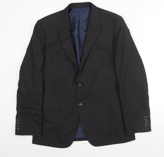 Mens UK Size 40 Fellini Regular Black Suit Jacket