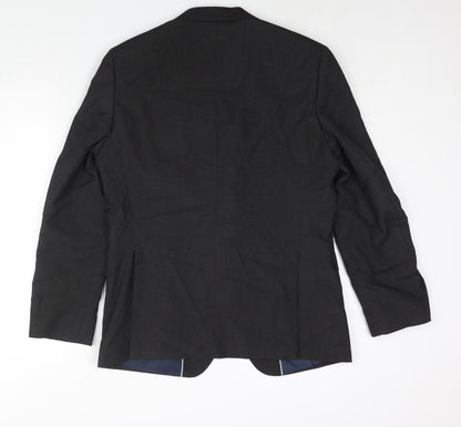 Mens UK Size 40 Fellini Regular Black Suit Jacket