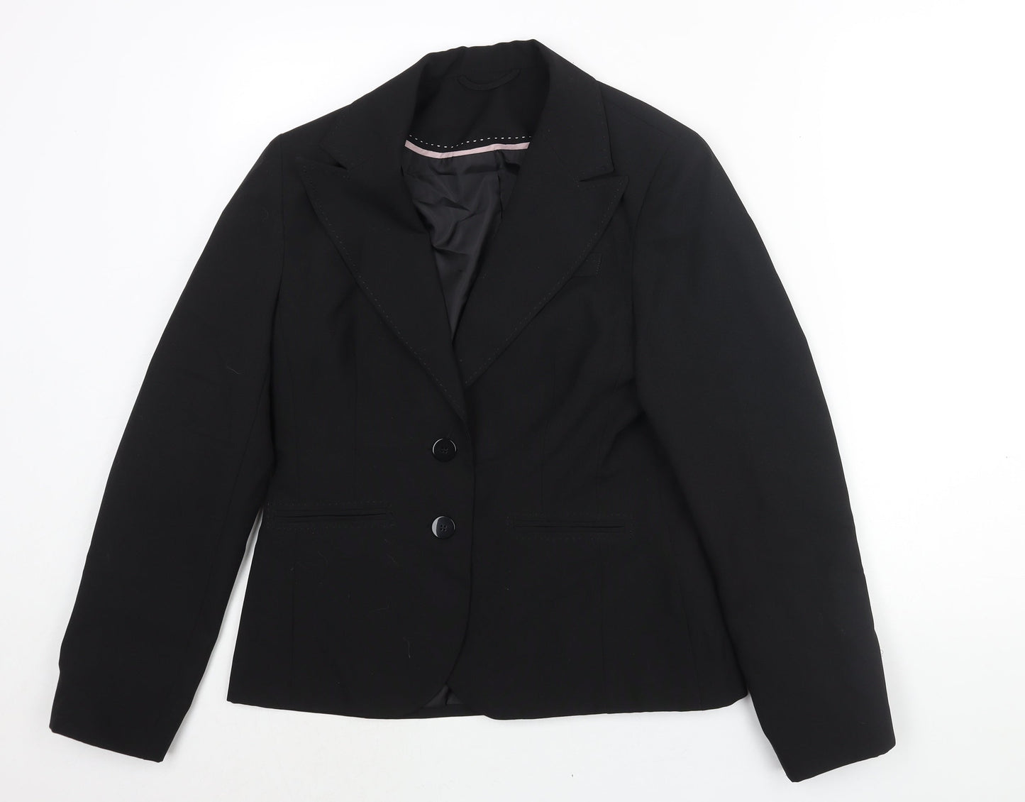 New Look Womens Black Polyester Jacket Suit Jacket Size 14