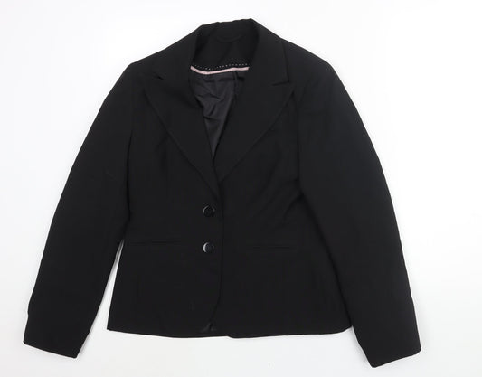 New Look Womens Black Polyester Jacket Suit Jacket Size 14