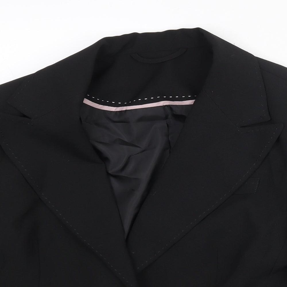 New Look Womens Black Polyester Jacket Suit Jacket Size 14