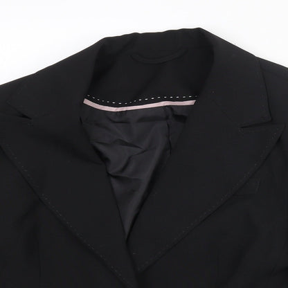 New Look Womens Black Polyester Jacket Suit Jacket Size 14