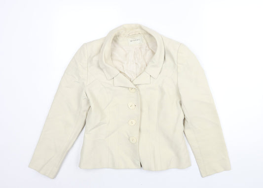 Minuet Womens Ivory Jacket Size 10 Button