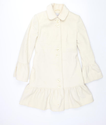 Womens UK Size 8 NEXT Ivory Overcoat
