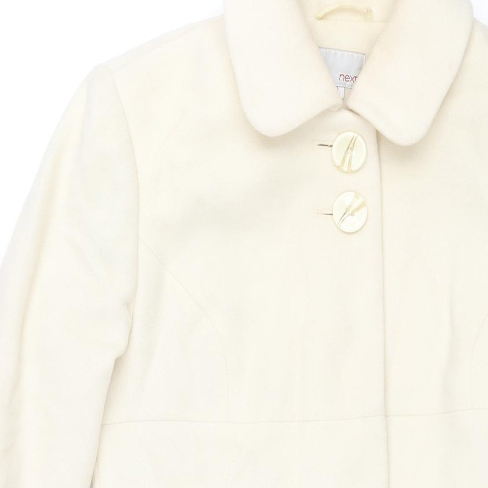 Womens UK Size 8 NEXT Ivory Overcoat