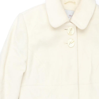 Womens UK Size 8 NEXT Ivory Overcoat