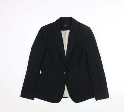 NEXT Womens Black Polyester Jacket Suit Jacket Size 10