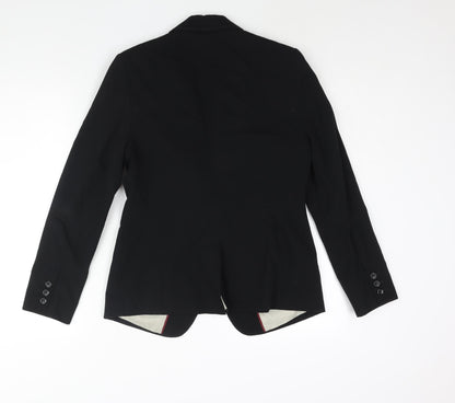 NEXT Womens Black Polyester Jacket Suit Jacket Size 10