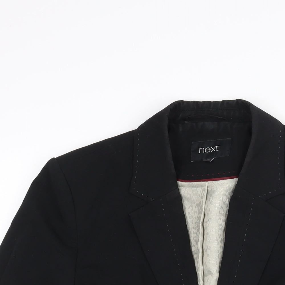 NEXT Womens Black Polyester Jacket Suit Jacket Size 10