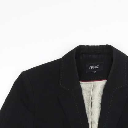NEXT Womens Black Polyester Jacket Suit Jacket Size 10