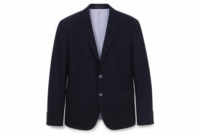 Mens UK Size L B&W Regular Blue Suit Jacket
