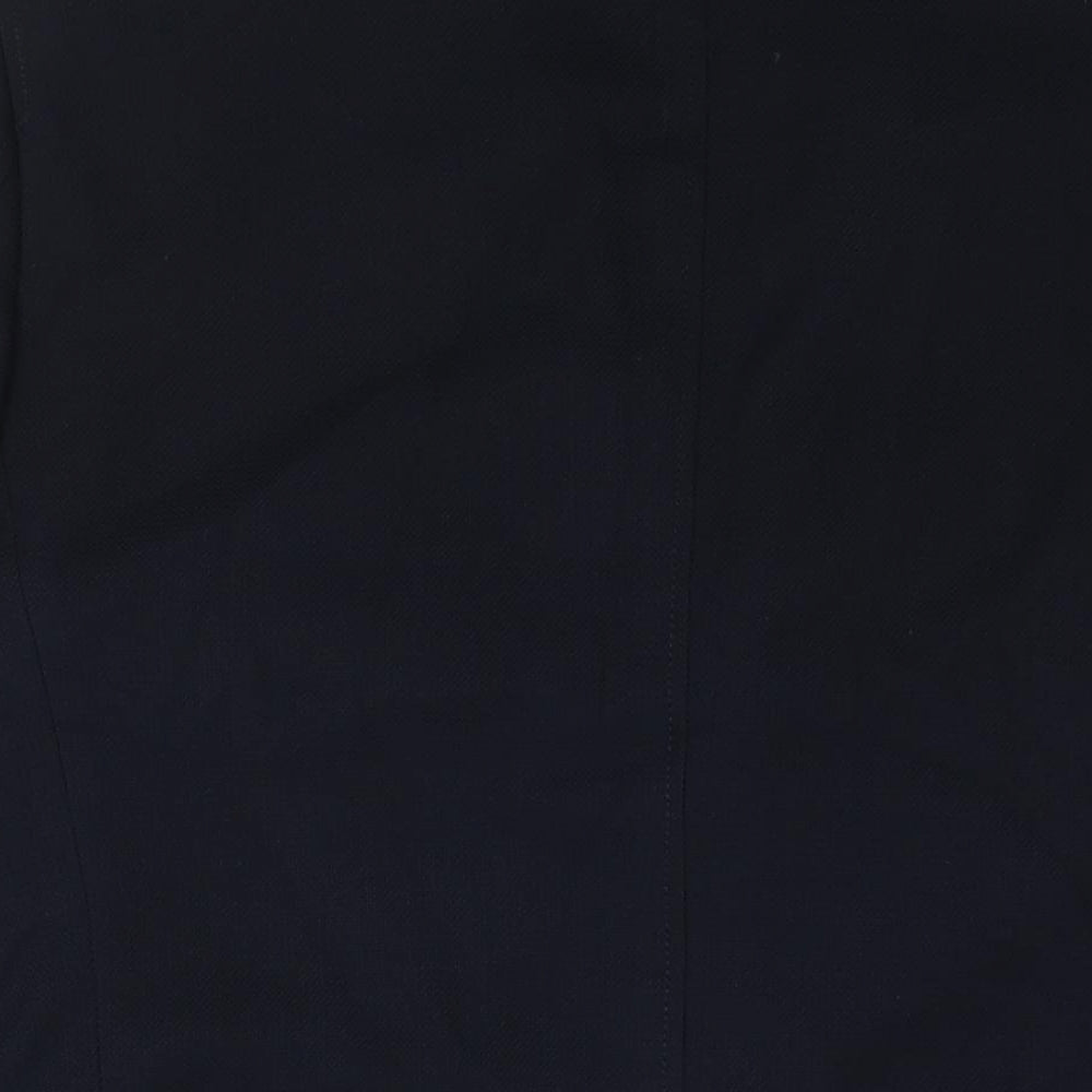 B&W Mens Blue Polyester Jacket Suit Jacket Size L Regular