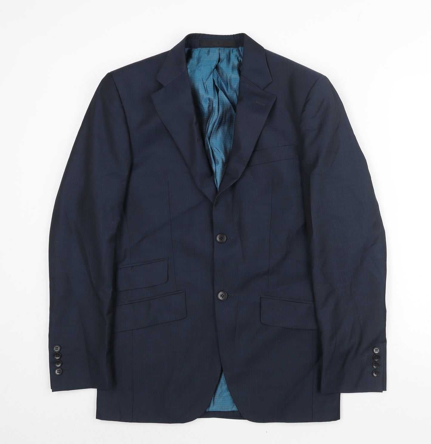 Autograph Mens Blue Polyester Jacket Suit Jacket Size 36 Regular
