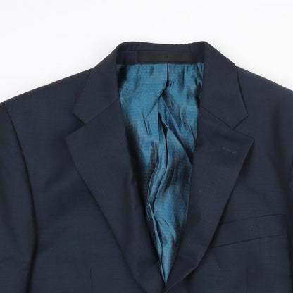 Autograph Mens Blue Polyester Jacket Suit Jacket Size 36 Regular