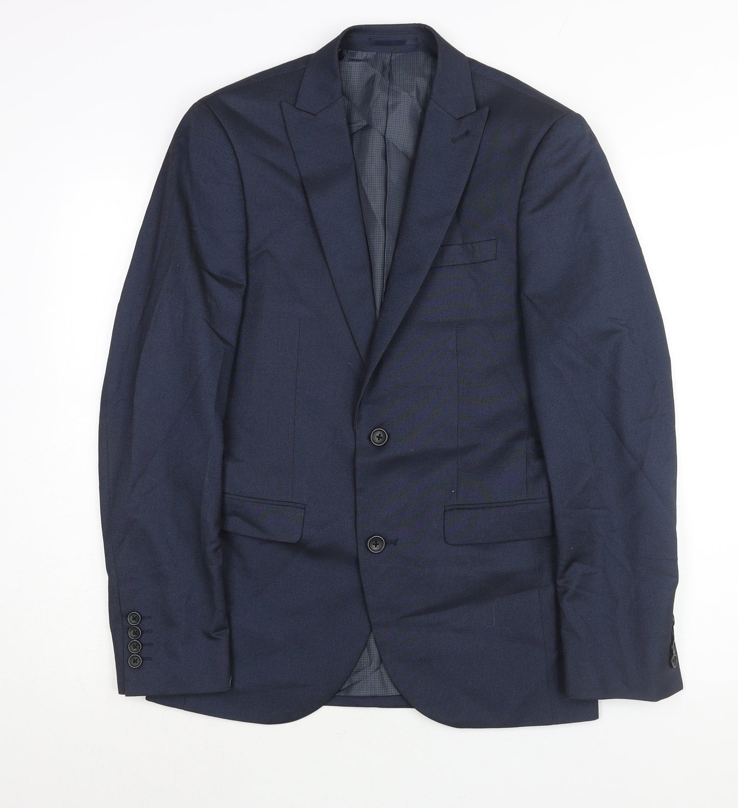 NEXT Mens Blue Polyester Jacket Suit Jacket Size 36 Regular
