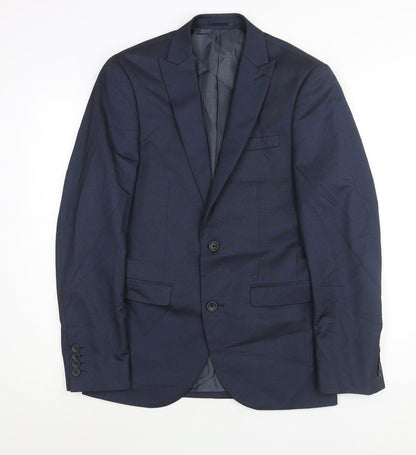NEXT Mens Blue Polyester Jacket Suit Jacket Size 36 Regular