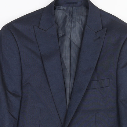 NEXT Mens Blue Polyester Jacket Suit Jacket Size 36 Regular