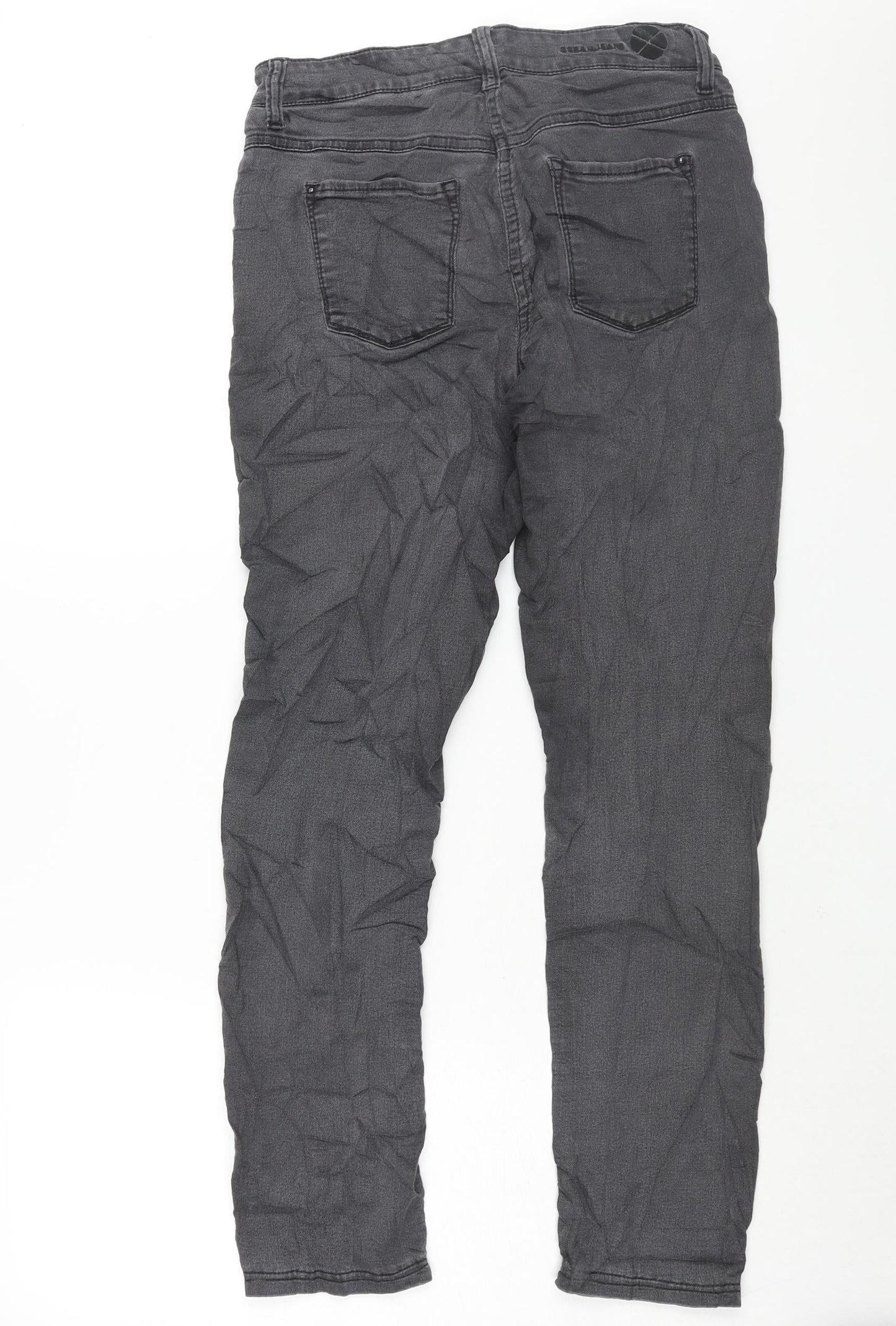 MAC Womens Grey Cotton Skinny Jeans Size 36 in L32 in Regular Zip