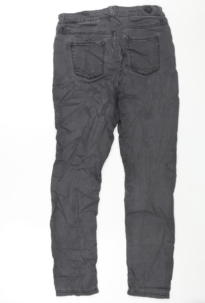 MAC Womens Grey Cotton Skinny Jeans Size 36 in L32 in Regular Zip