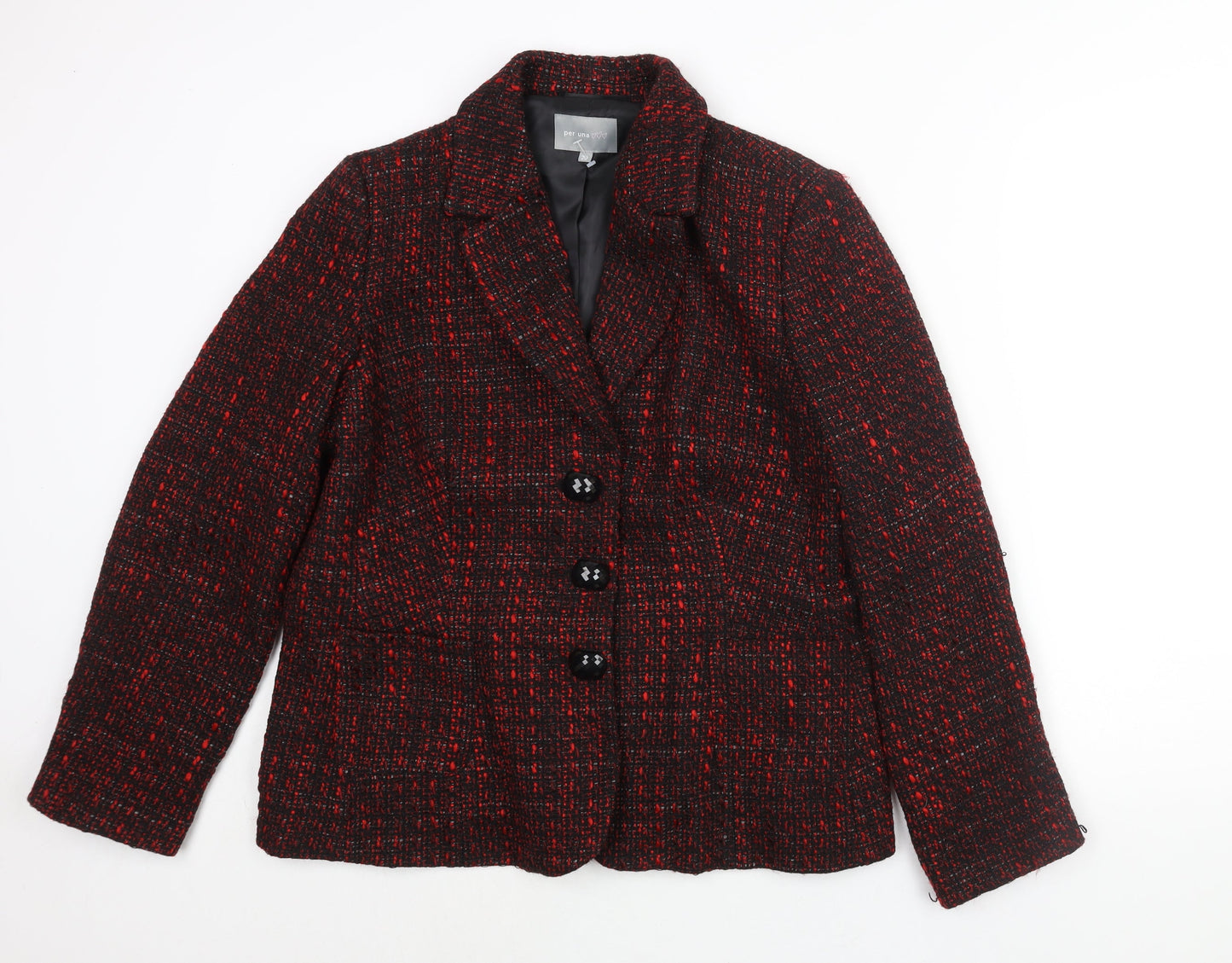 Womens UK Size 16 Per Una Red Pea Coat