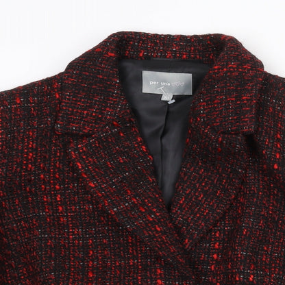 Womens UK Size 16 Per Una Red Pea Coat