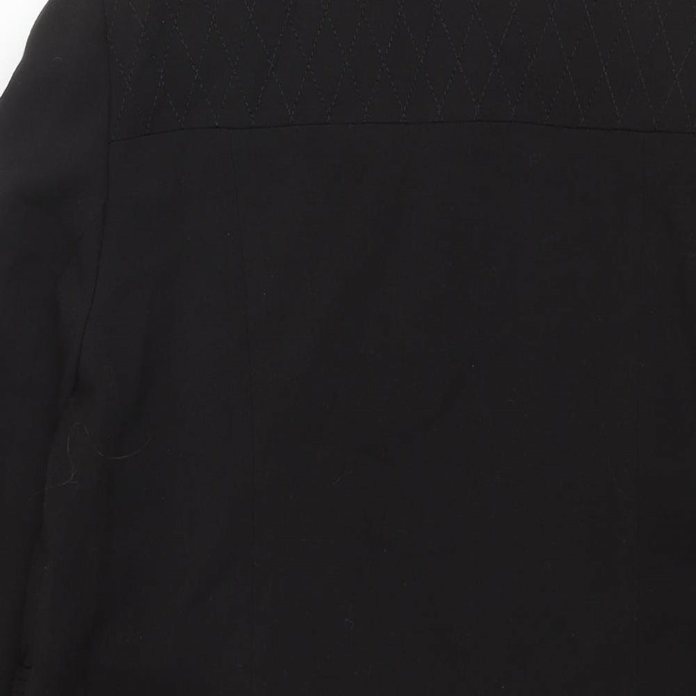Dororthy Perkins Womens Black Overcoat Coat Size 12 Zip