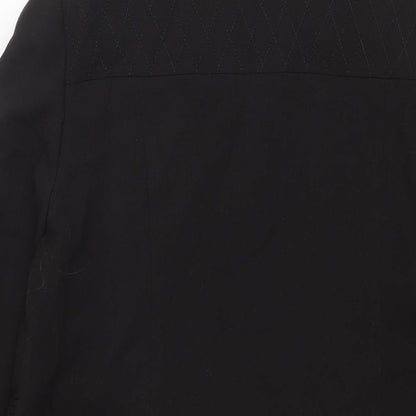 Dororthy Perkins Womens Black Overcoat Coat Size 12 Zip