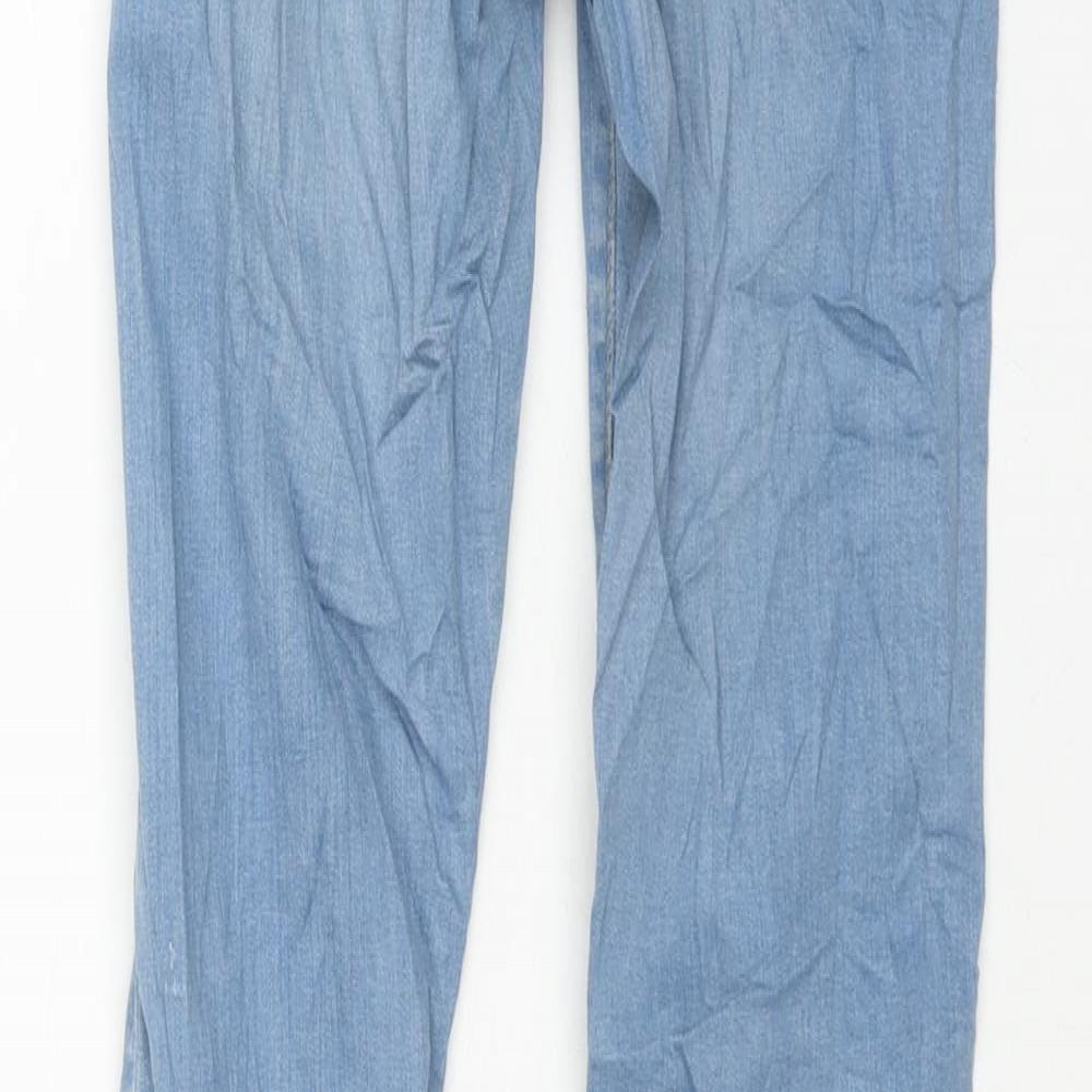 Topshop Womens Blue Cotton Skinny Jeans Size 25 in L34 in Regular Zip