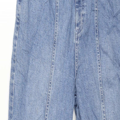 ASOS Womens Blue Cotton Tapered Jeans Size 30 in L30 in Regular Zip - Front Seam Detail