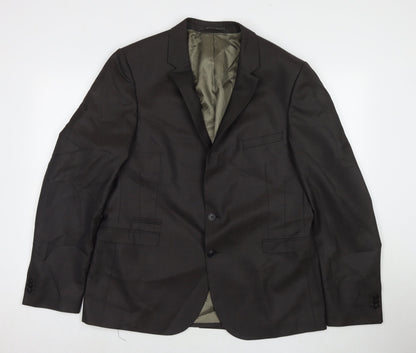 Urbane Mens Grey Wool Jacket Suit Jacket Size 44 Regular