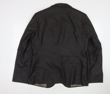 Urbane Mens Grey Wool Jacket Suit Jacket Size 44 Regular