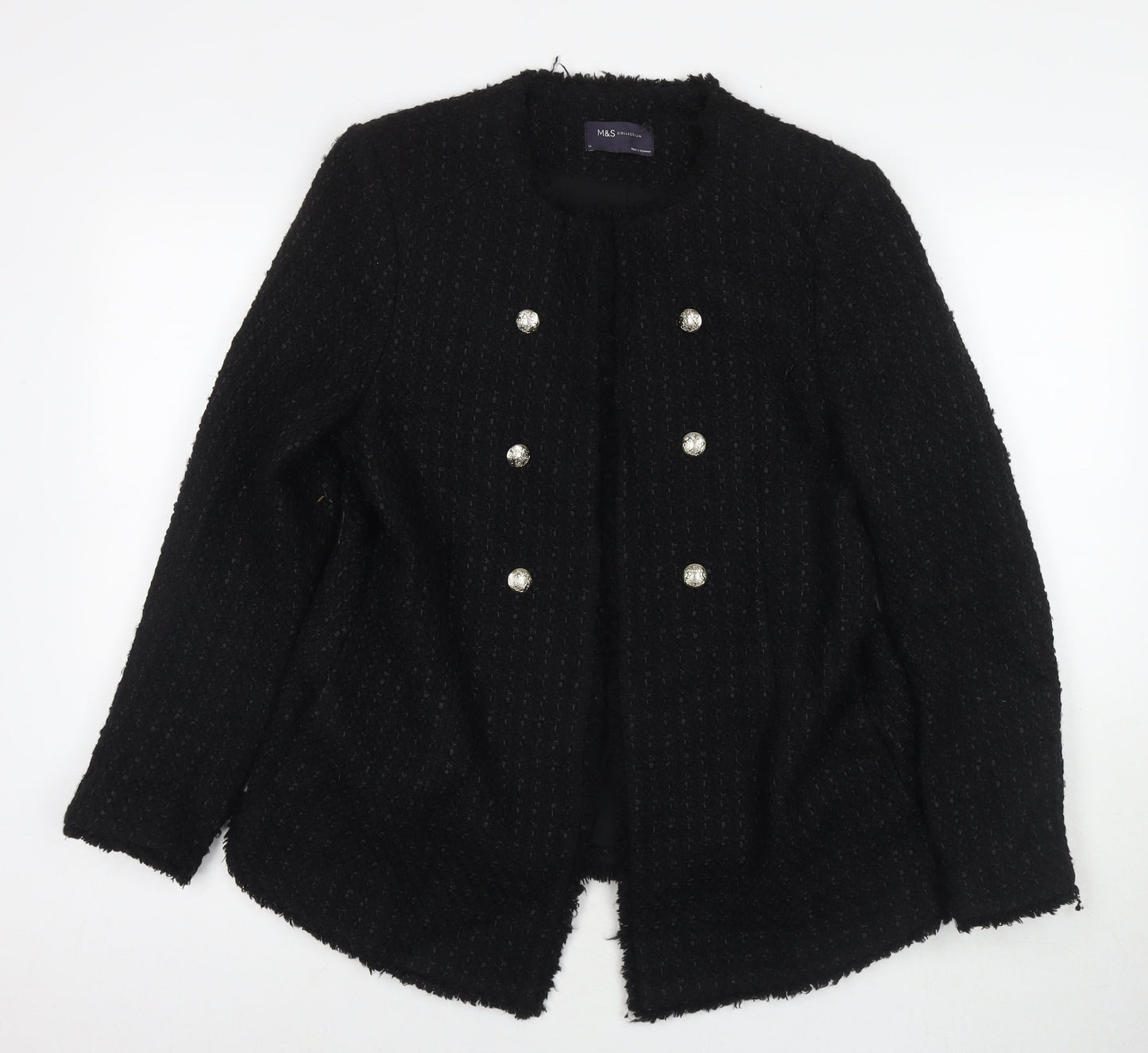 Womens UK Size 14 Marks and Spencer Black Jacket
