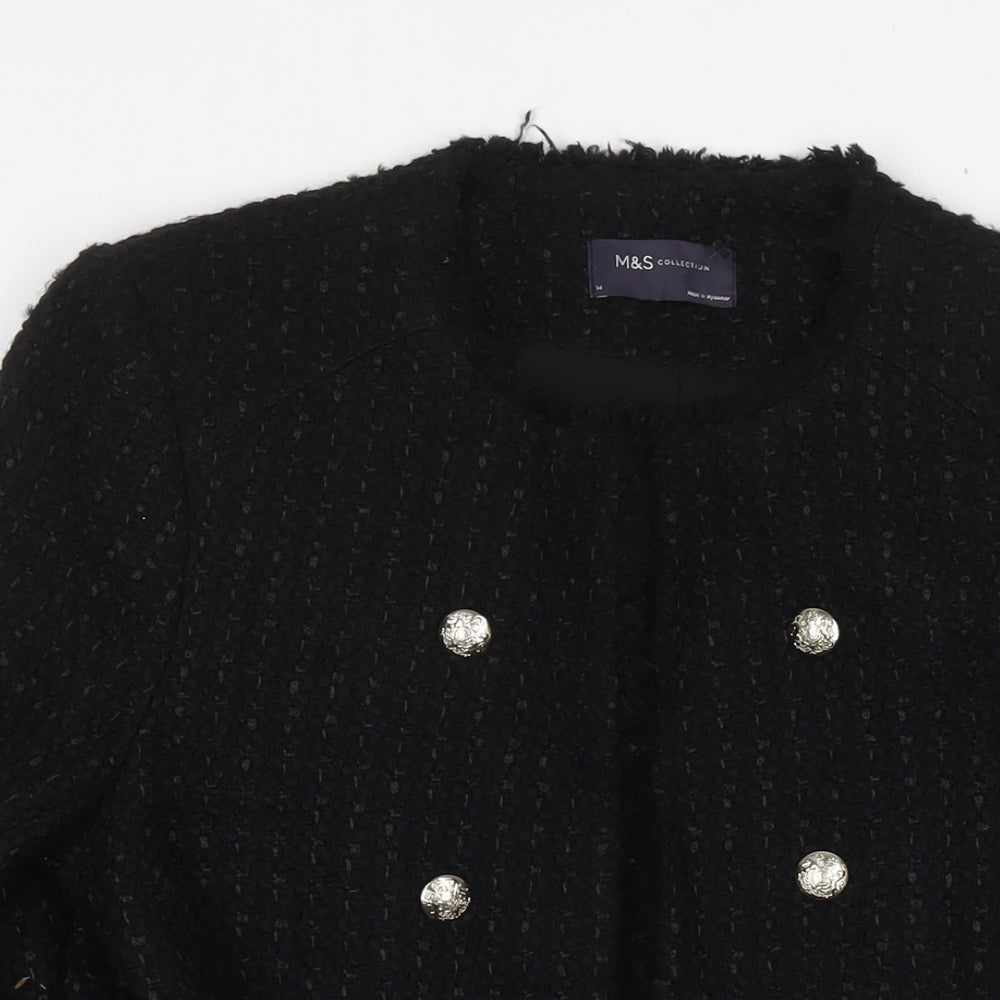 Womens UK Size 14 Marks and Spencer Black Jacket