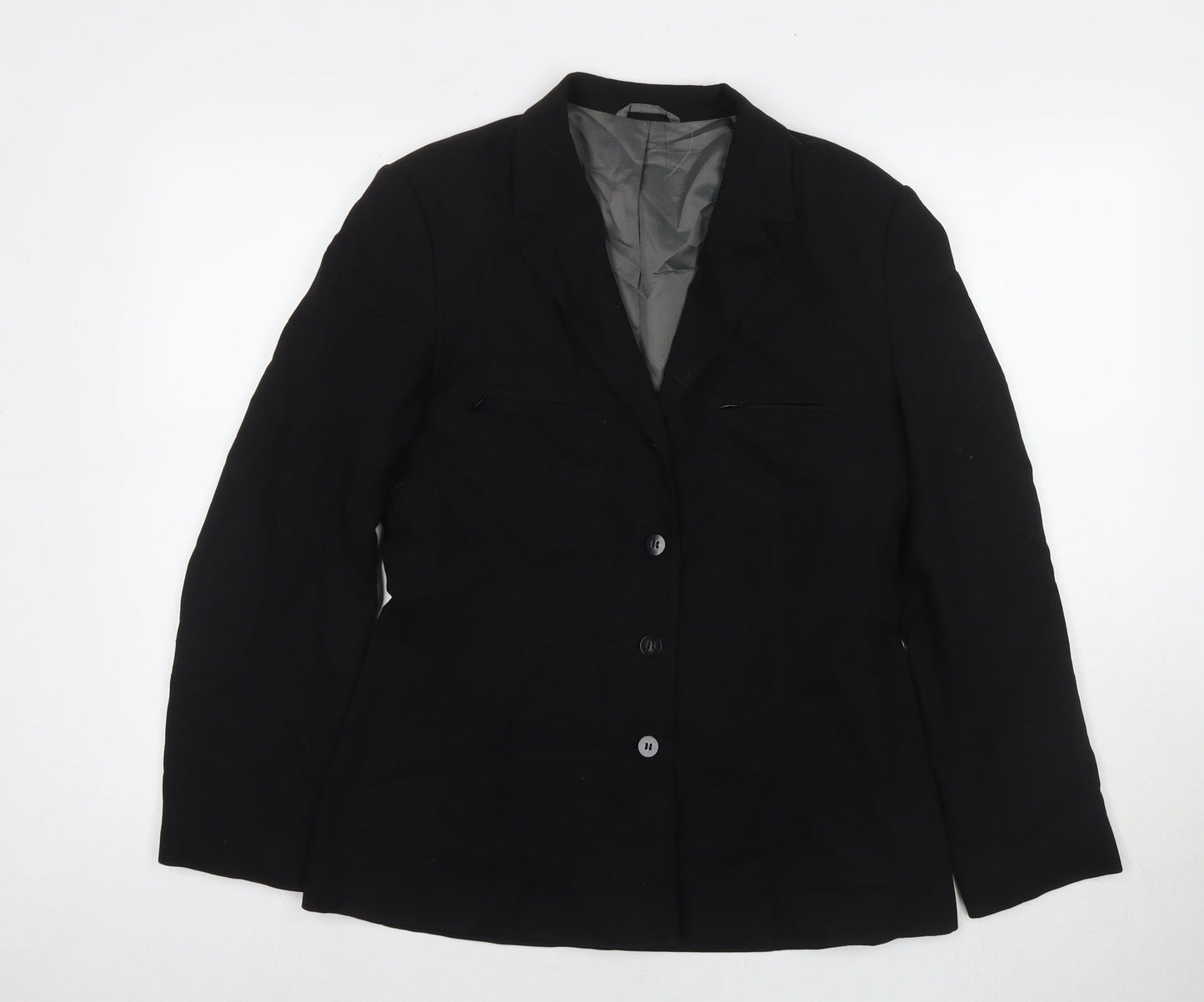 NEXT Womens Black Jacket Blazer Size 12 Button