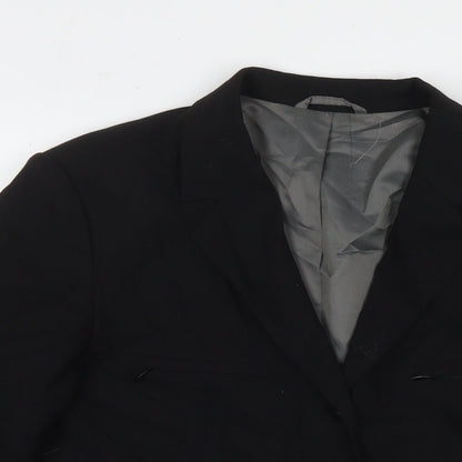 NEXT Womens Black Jacket Blazer Size 12 Button