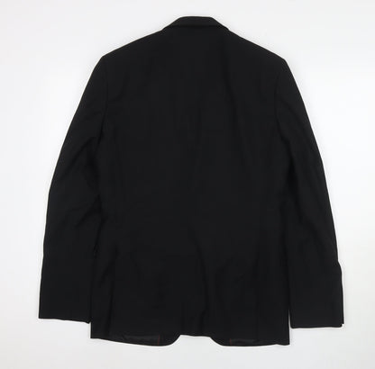 Mens UK Size 38 Red Herring Regular Black Suit Jacket