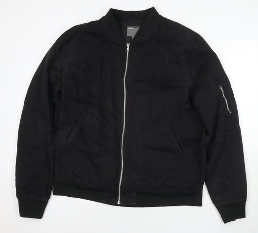 ASOS Mens Black Bomber Jacket Jacket Size 3XL Zip