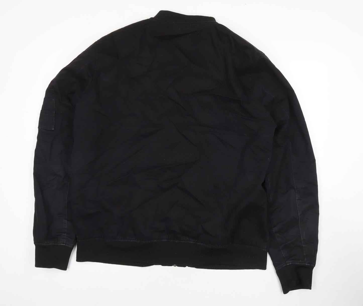 ASOS Mens Black Bomber Jacket Jacket Size 3XL Zip