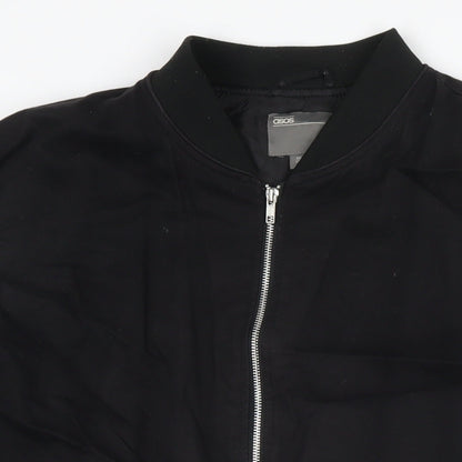 ASOS Mens Black Bomber Jacket Jacket Size 3XL Zip