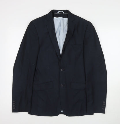 Mens UK Size 36 Burton Regular Blue Suit Jacket