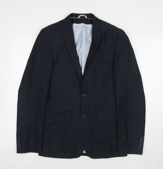 Mens UK Size 36 Burton Regular Blue Suit Jacket