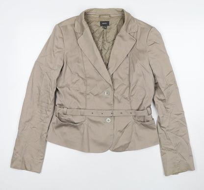 Mexx Womens Beige Jacket Size 16 Button